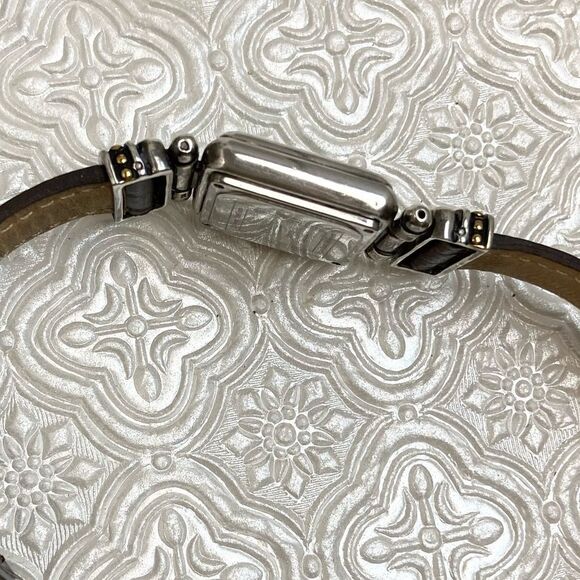 Vintage Ecclissi Sterling Silver Watch with Turquoise Dial and Gold-tone Accents - Picture 11 of 16